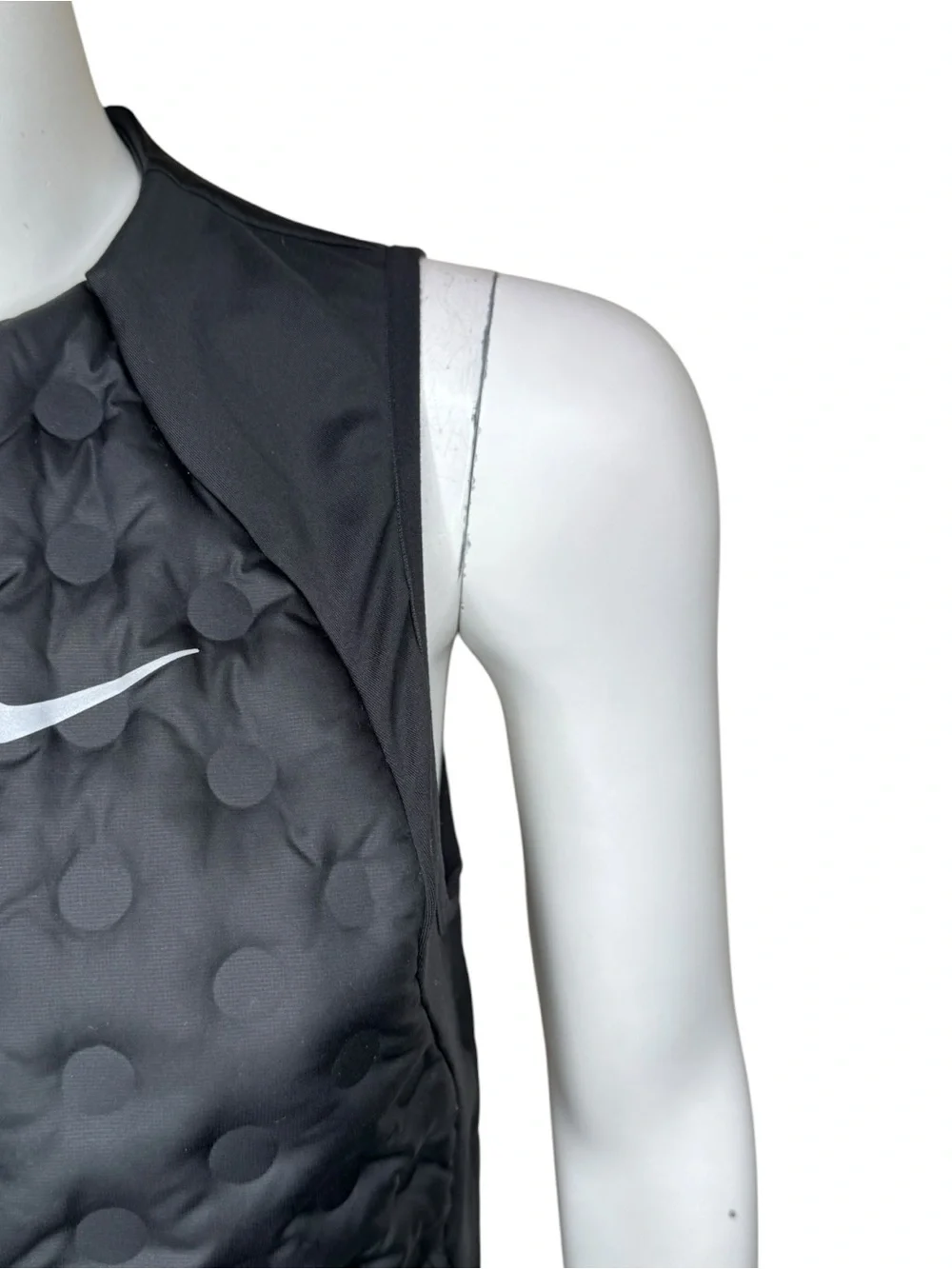 Nike Aeroloft Down Running Vest S Quilted Puffer Black CZ1607
